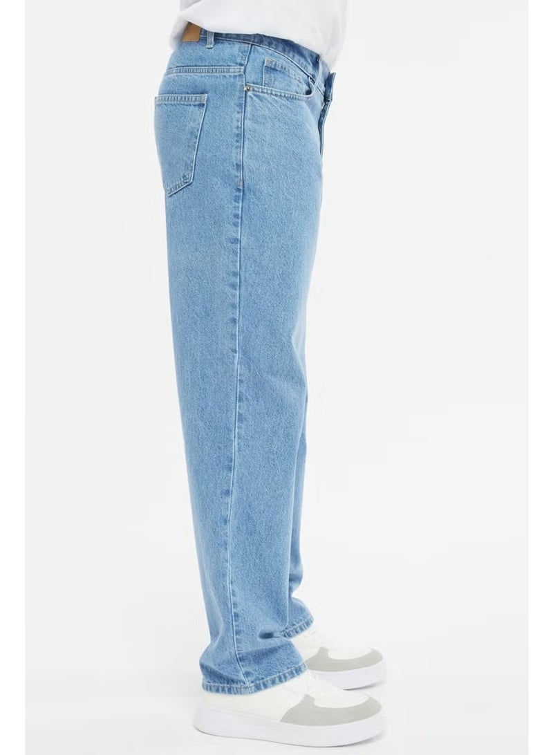 Cedy Denim بنطلون جينز رجالي عالي الخصر بقصة فضفاضة - C352 - Image 5